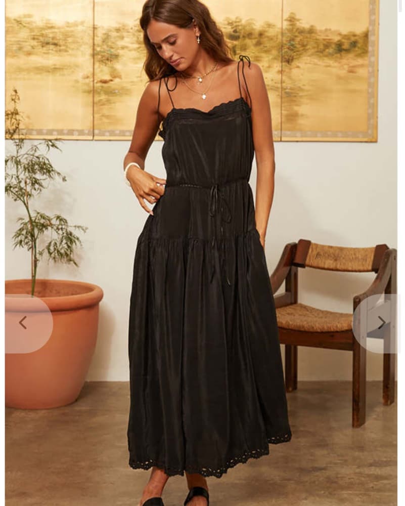 Ciao Lucia Petra Embroidered Satin Dress - Image 1
