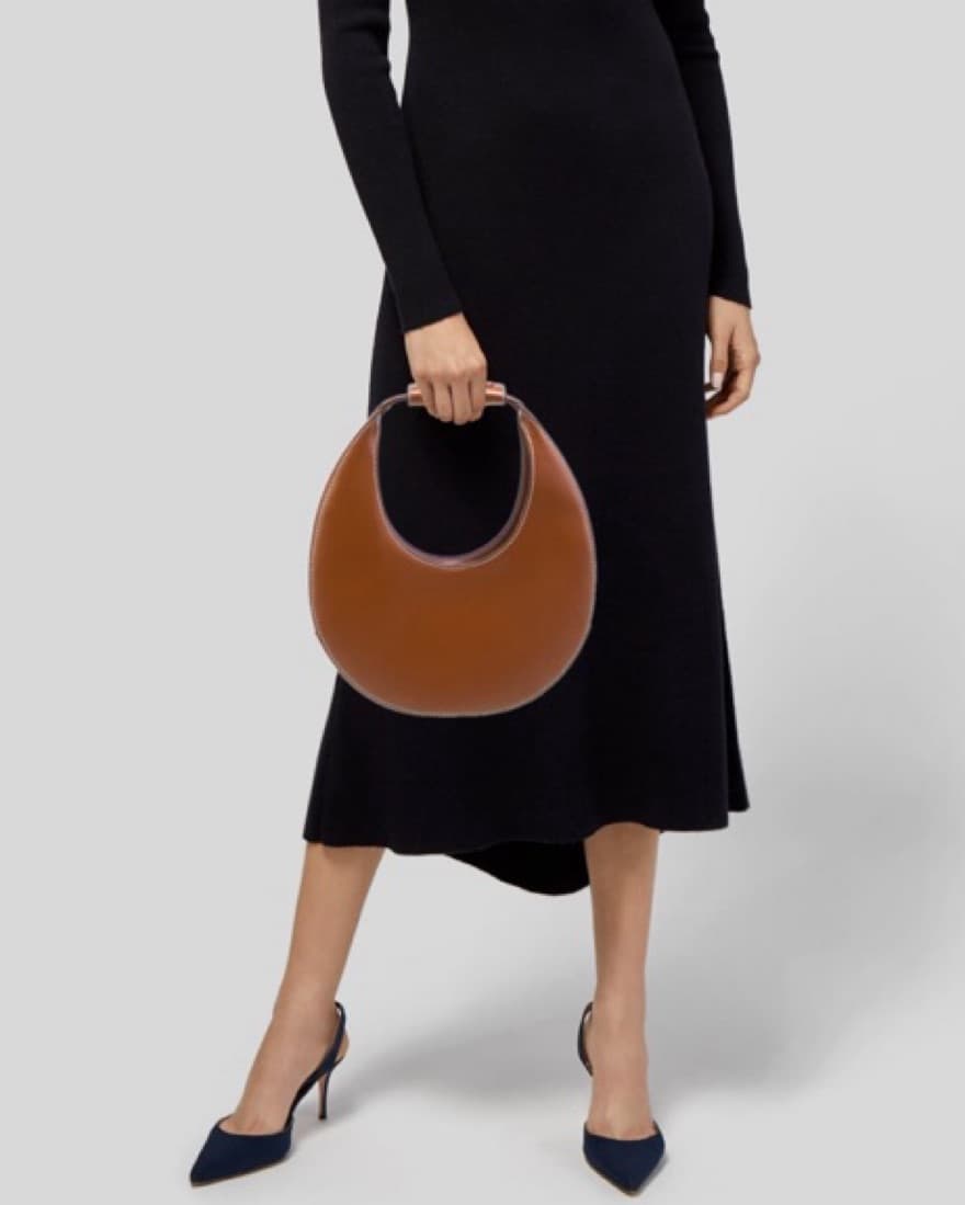 Staud Leather Shoulder Moon Bag - Image 1