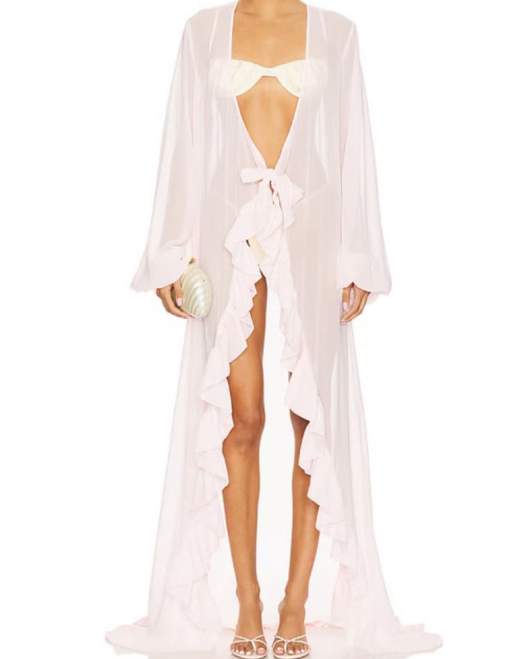 Caroline Constas Charlize Coverup Pink - Image 1