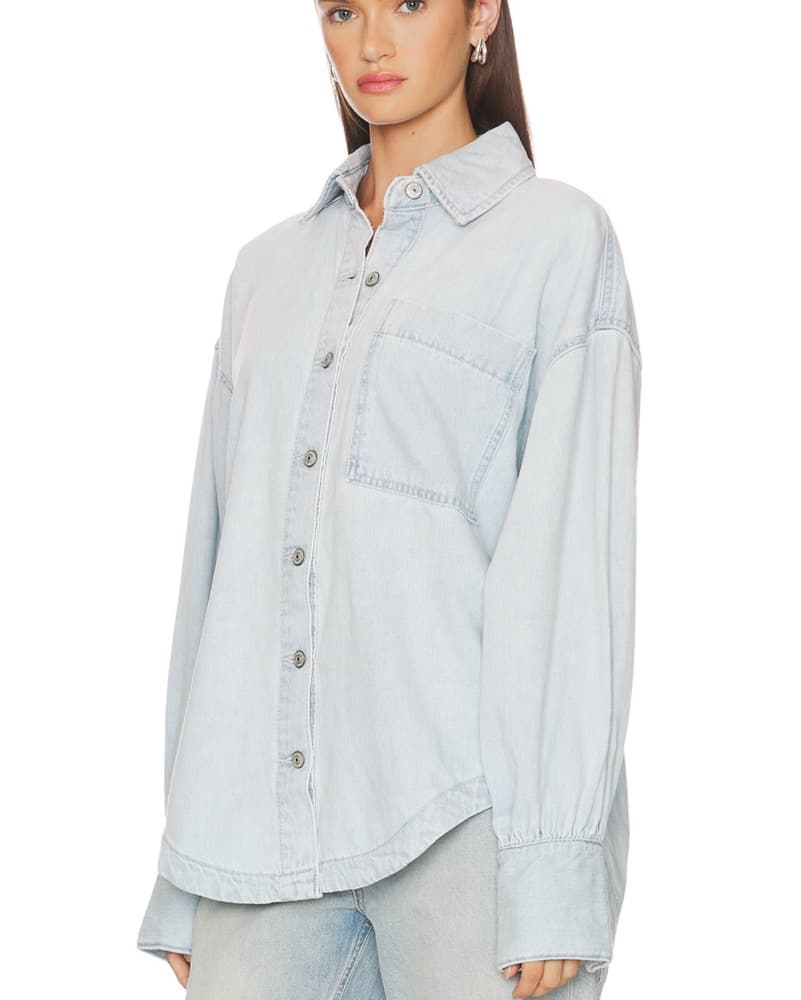 We The Free Ashley Denim Shirt Blue - Image 2