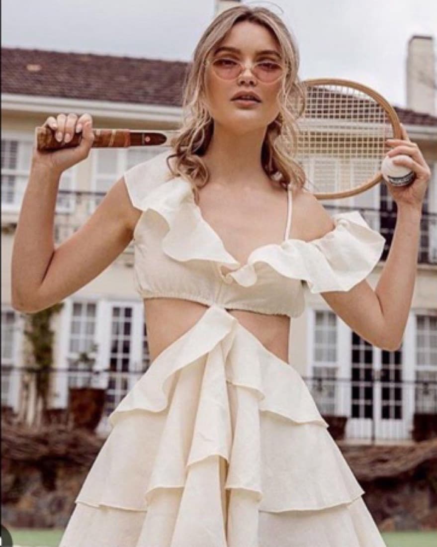 Sofia The Label Cream Ruffle Mini Dress - Image 4