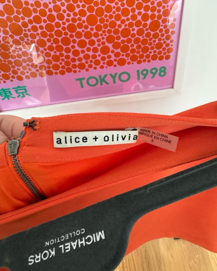 Alice & Olivia Orange Mini Skirt - Image 4