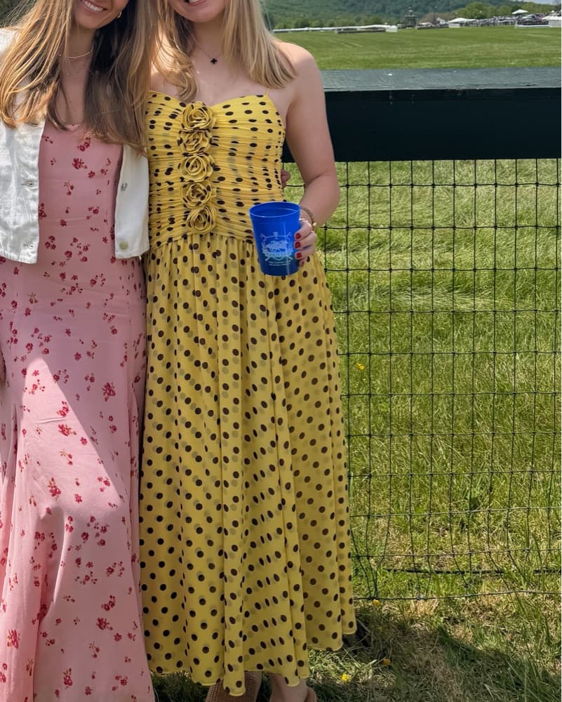 Cinq A Sept Yellow Polka Dot Dress - Image 1