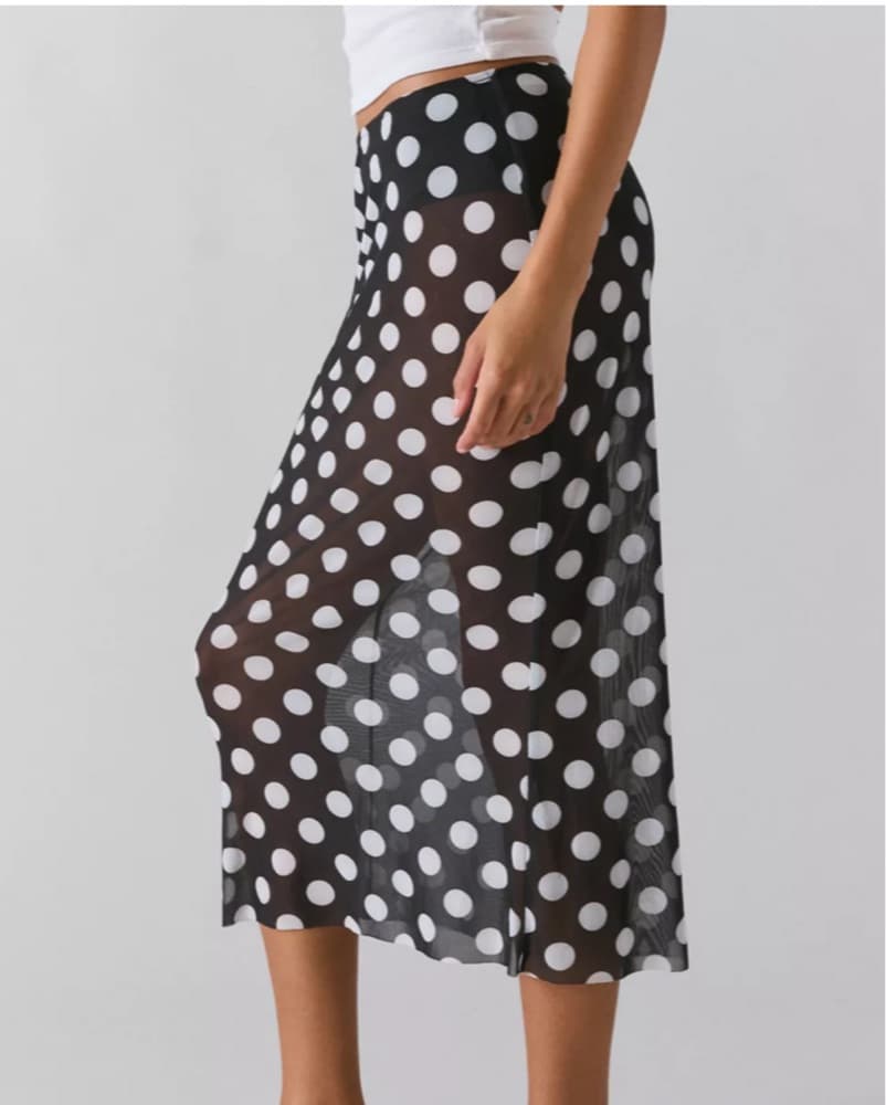 Sheer Polka Dot Skirt  - Image 4