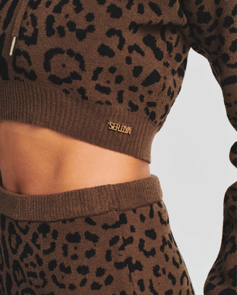 Leopard Print Crop Hoodie - Image 3