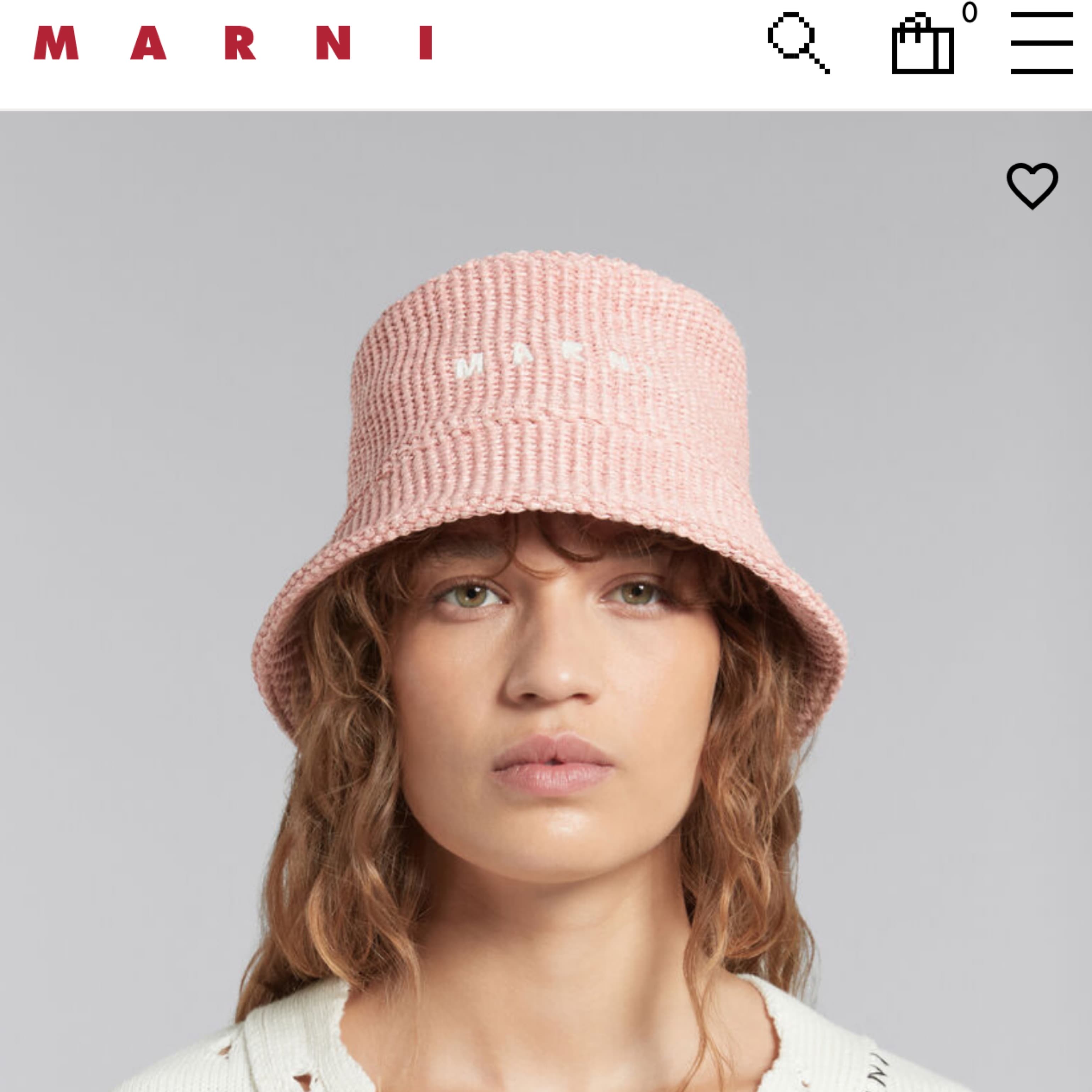 Marni - Pink Raffia Bucket Hat - Image 1