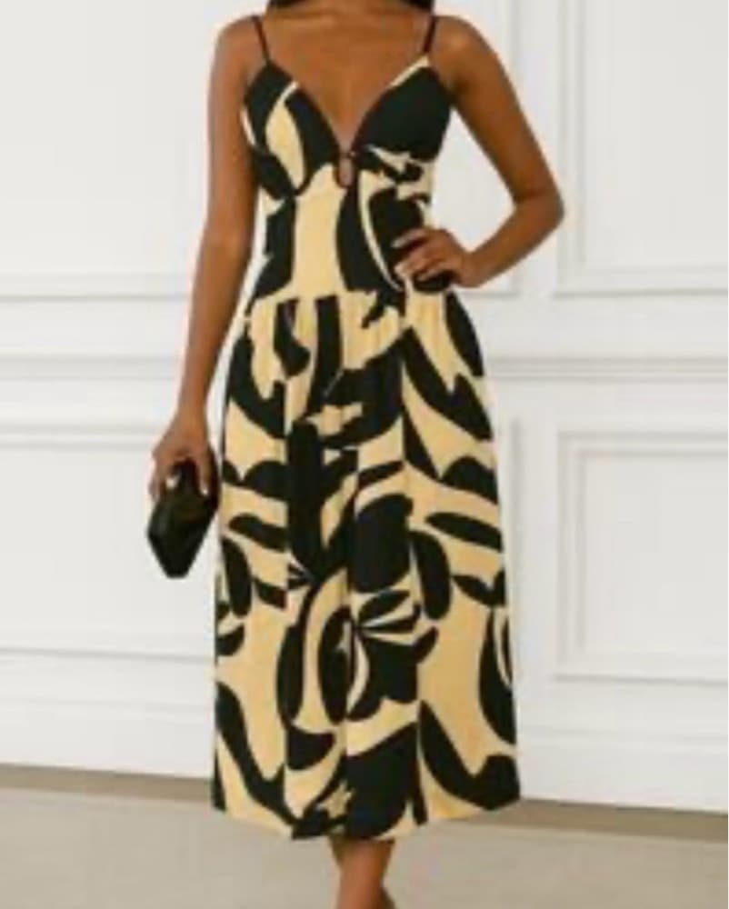 Bold Floral Midi Dress - Image 2