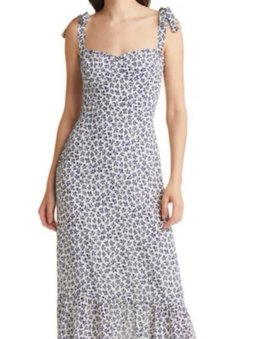 Reformation Blue Floral Dress - Image 1