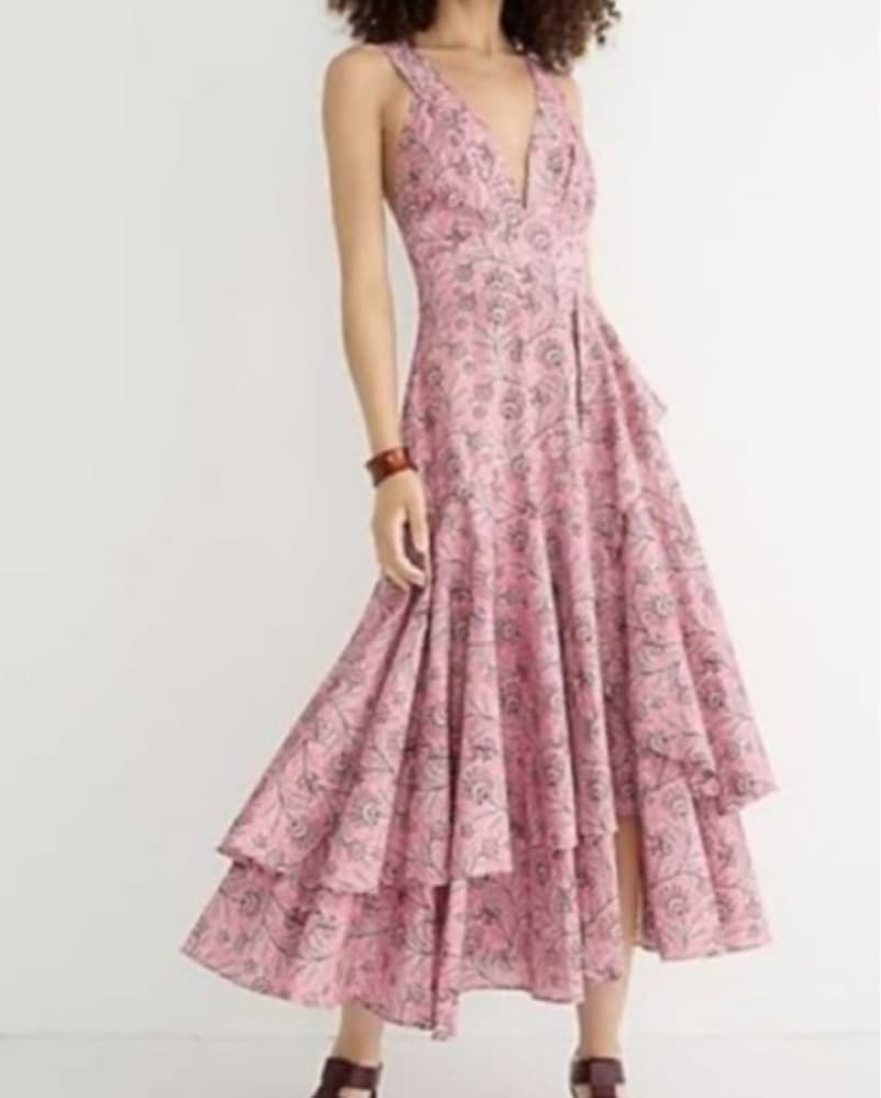J. Crew Collection Cross-back ruffle-hem - Image 1