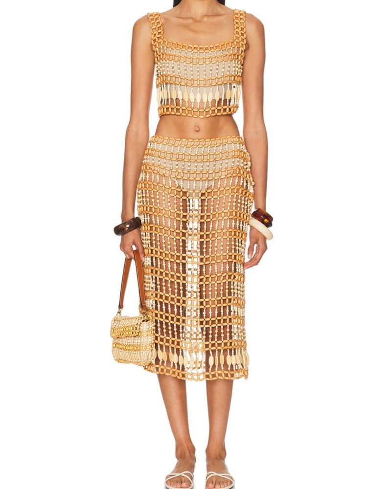 Staud Beaded Top / Swim Cover Up - Image 5