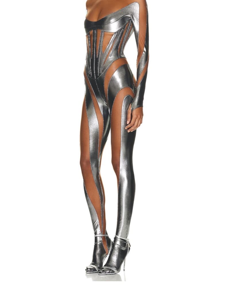 MUGLER Metallic Catsuit 🩶🐱 - Image 2