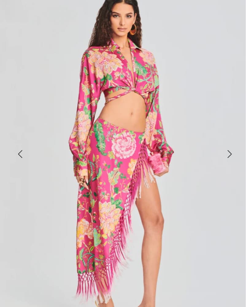 Retrofete Chloe Pink Top + Pareo Set XS - Image 6