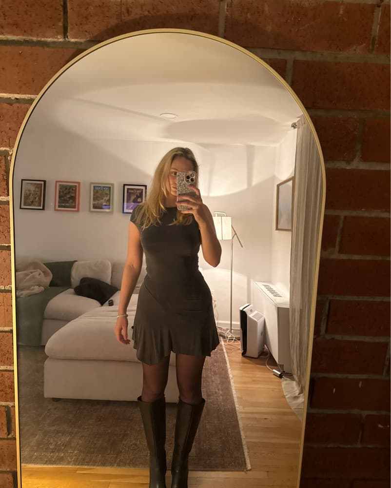 Paloma Wool Sleek Grey Mini Dress - Image 1