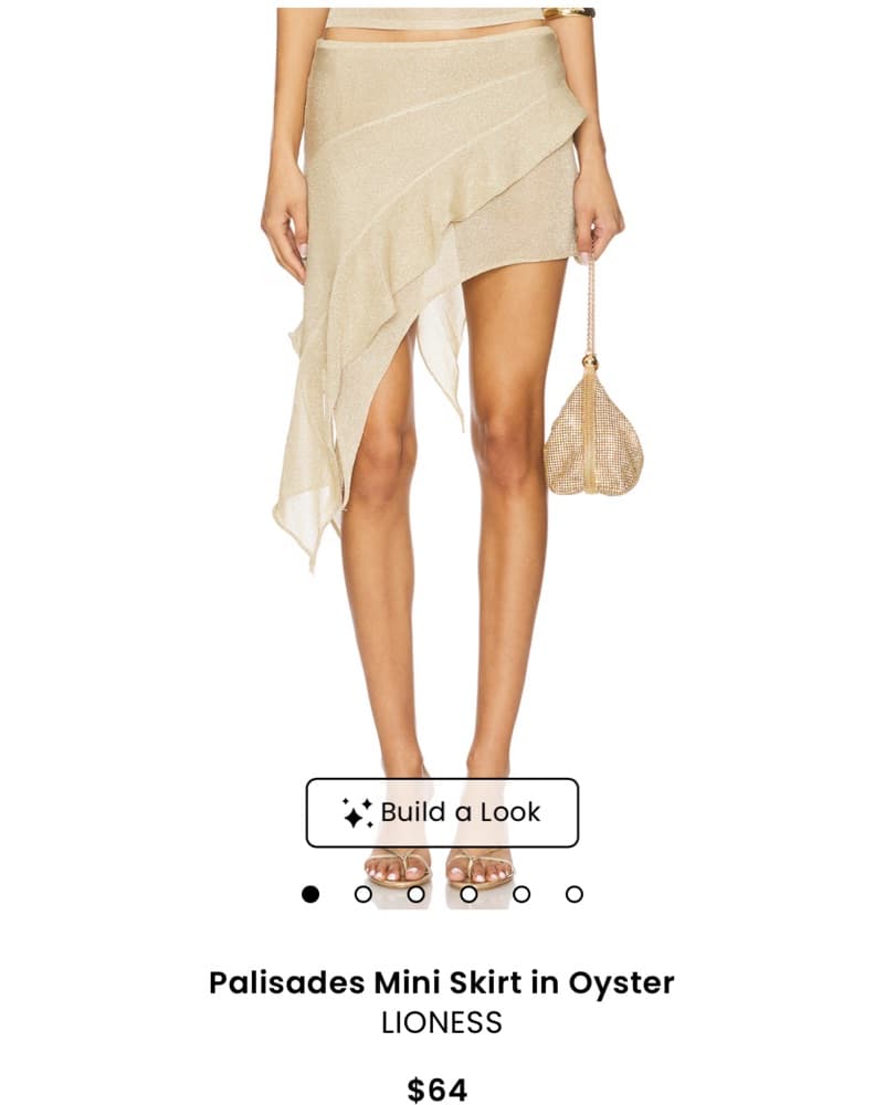 Lioness Palisades Mini Skirt in Oyster - Image 1