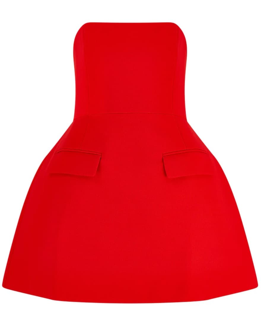 Odd Muse Red Strapless Mini Dress Size S - Image 2