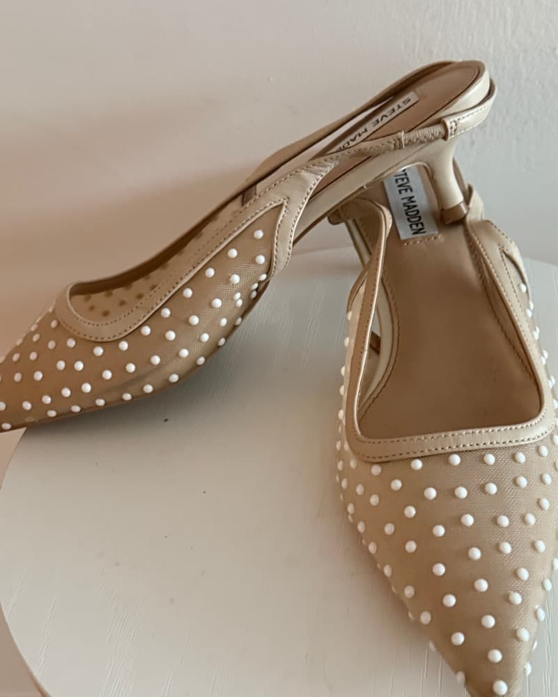 Sophisticated Polka Dot Slingback Heels - Image 2