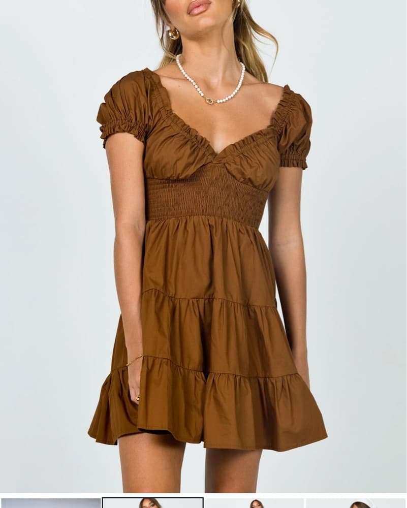 Brown Flowy Dress  - Image 1