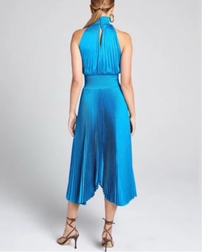 Captivating Pleated Midi Dress - Image 2