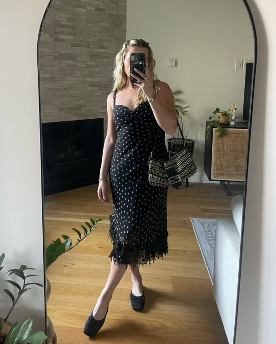 Vintage Betsey Johnson Polka Dot Dress - Image 2