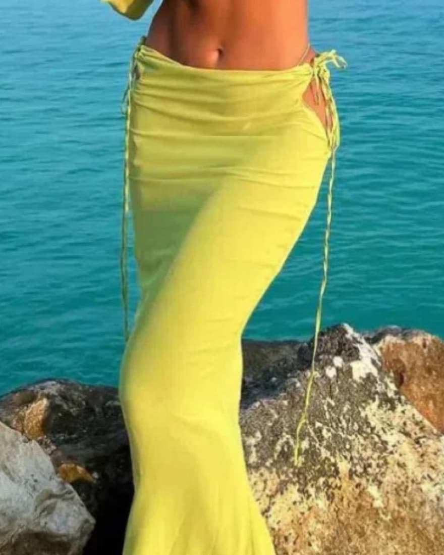House Of CB Green Maxi Skirt  - Image 2