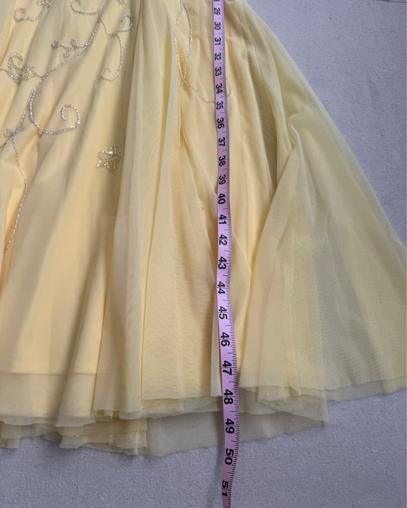 Cache Beaded Yellow Prom dress - Image 6
