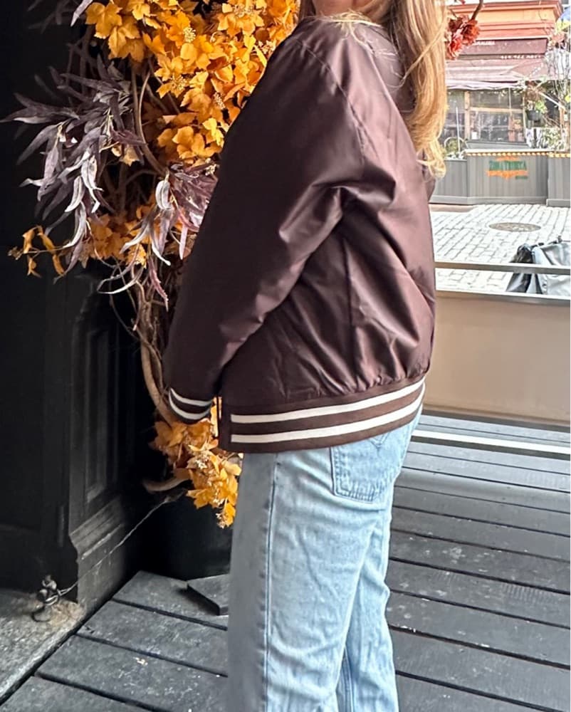 Aritzia Brown Bomber Jacket - Image 4