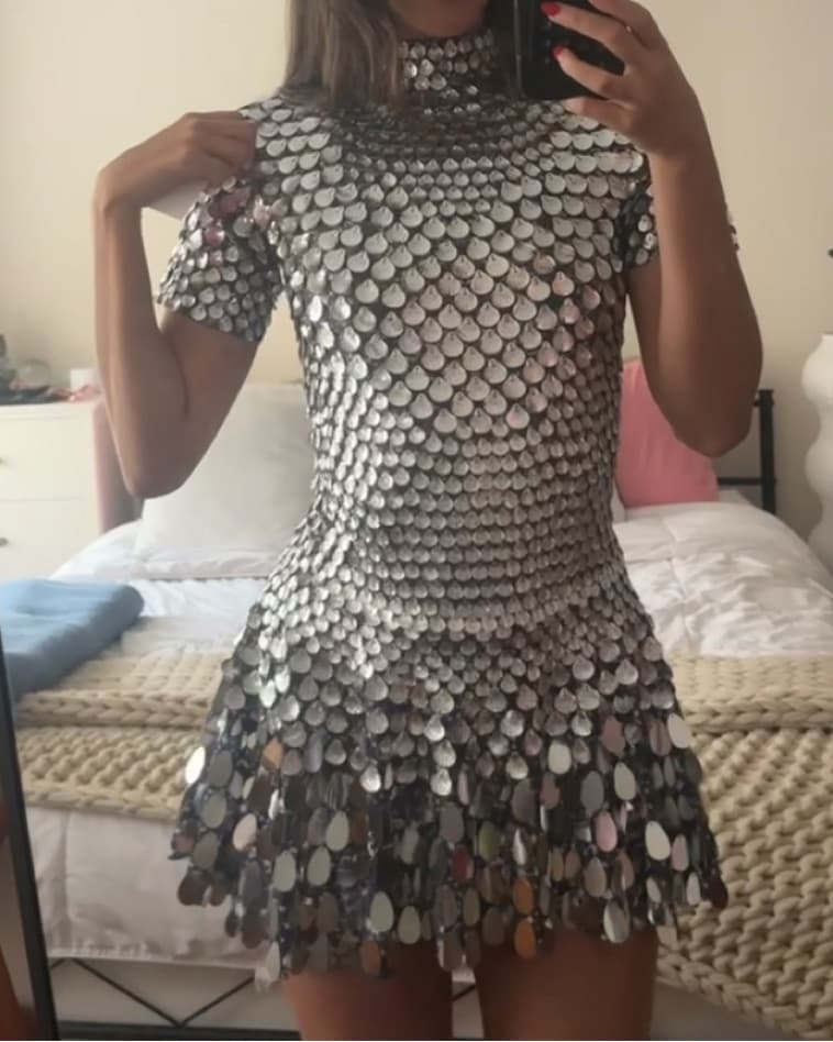 Born In Stockholm Melanie Silver Dress - Image 2
