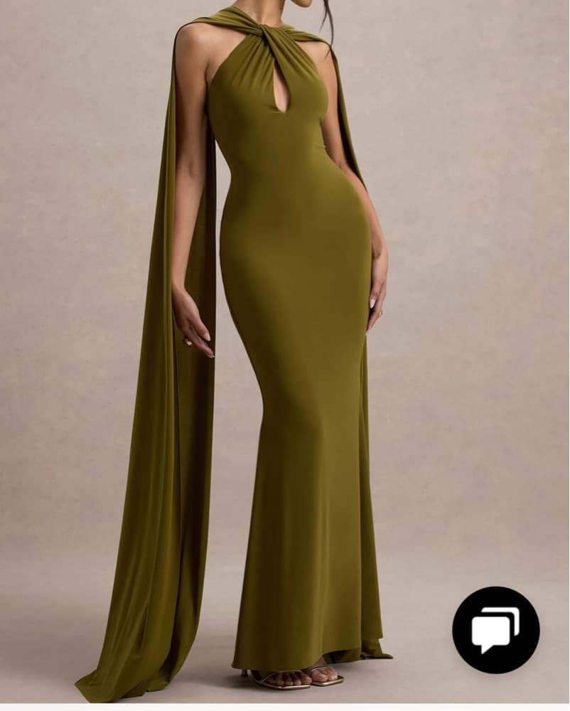 Green Formal Wedding Guest Dress - Image 1