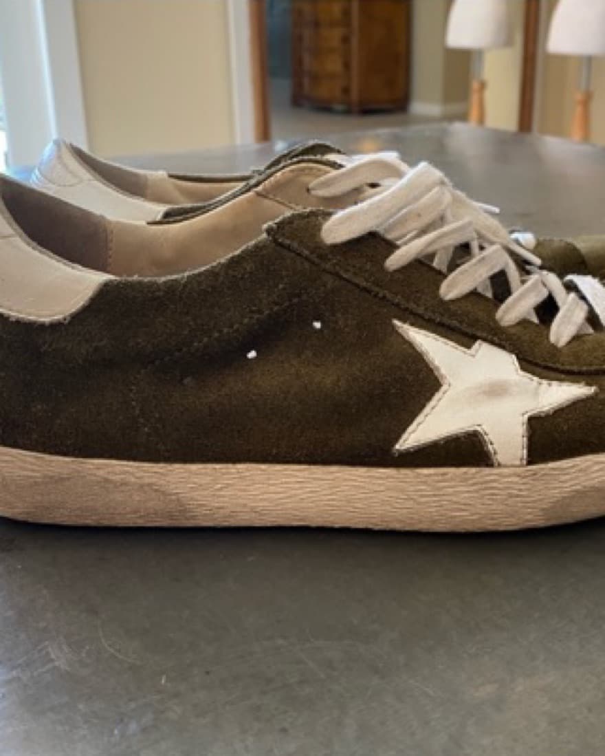Golden Goose Green Suede Sneakers  - Image 1