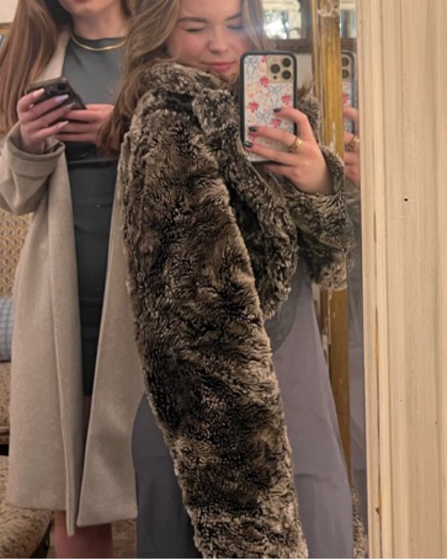 cropped fur jacket  - Image 2