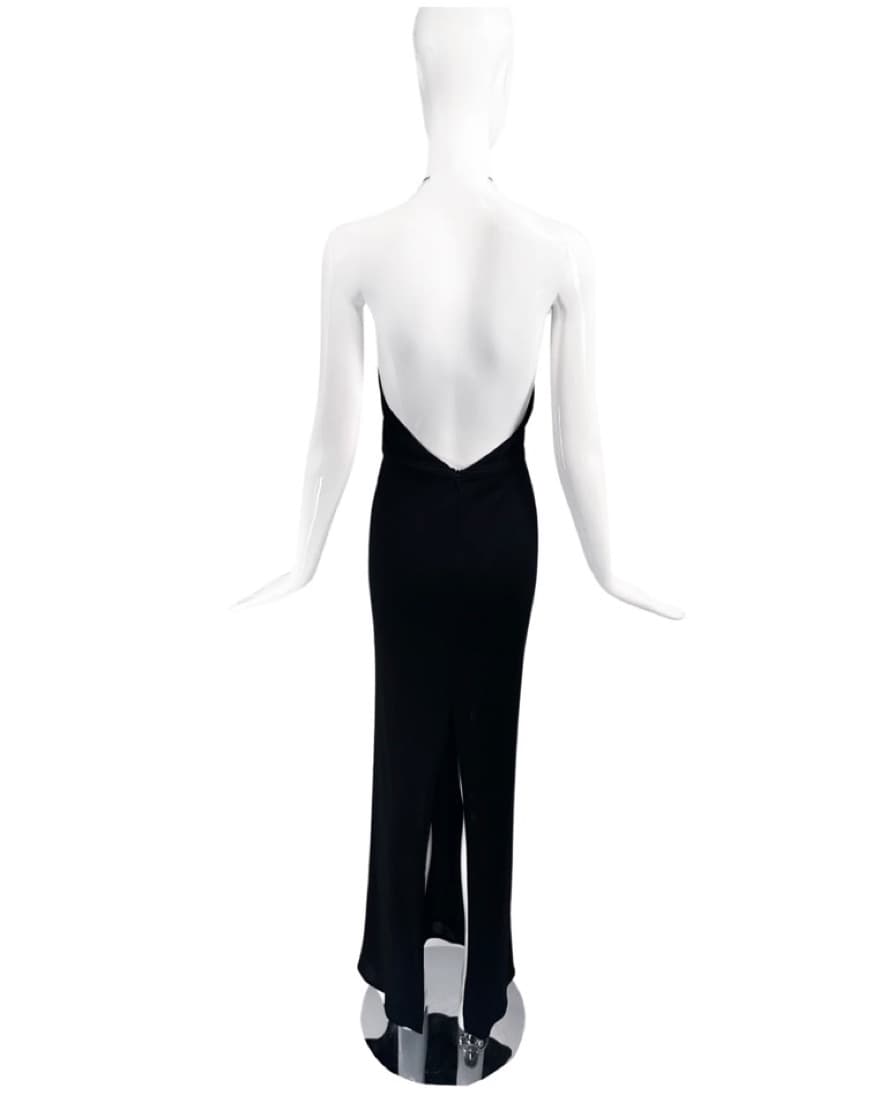 GUCCI BY TOM FORD BLACK HALTERNECK GOWN - Image 2