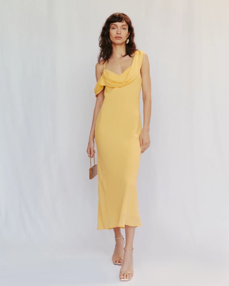 Reformation Reya Dress in Sunshine - Image 1