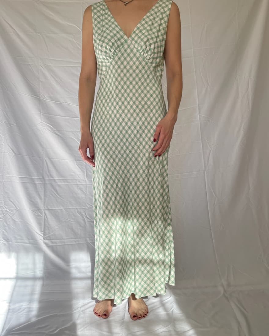Rixo Plaid Maxi Dress - Image 2