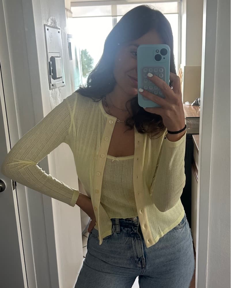 Butter Yellow Cardigan & Tank - Image 2