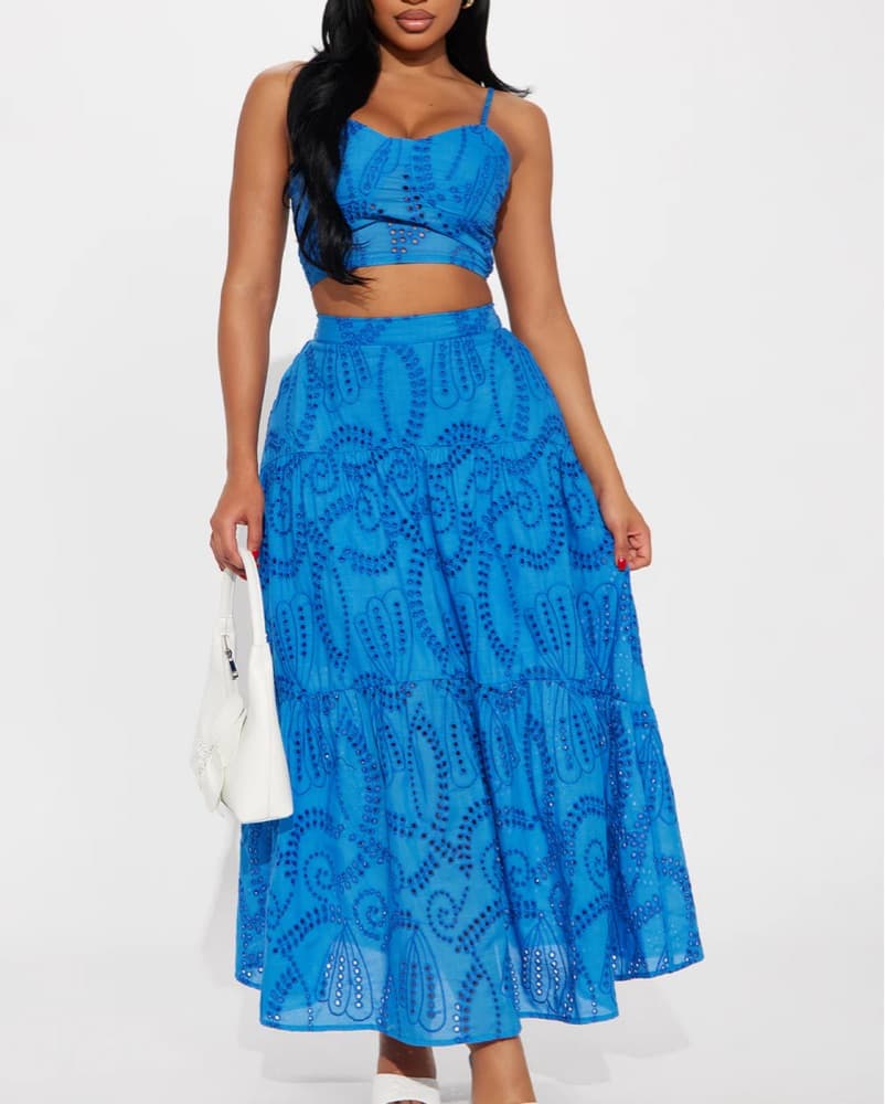 Vibrant Blue Two-Piece Set - Image 1