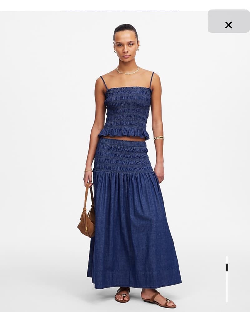 Madewell Denim Ruffle Co-Ord Set - Image 1