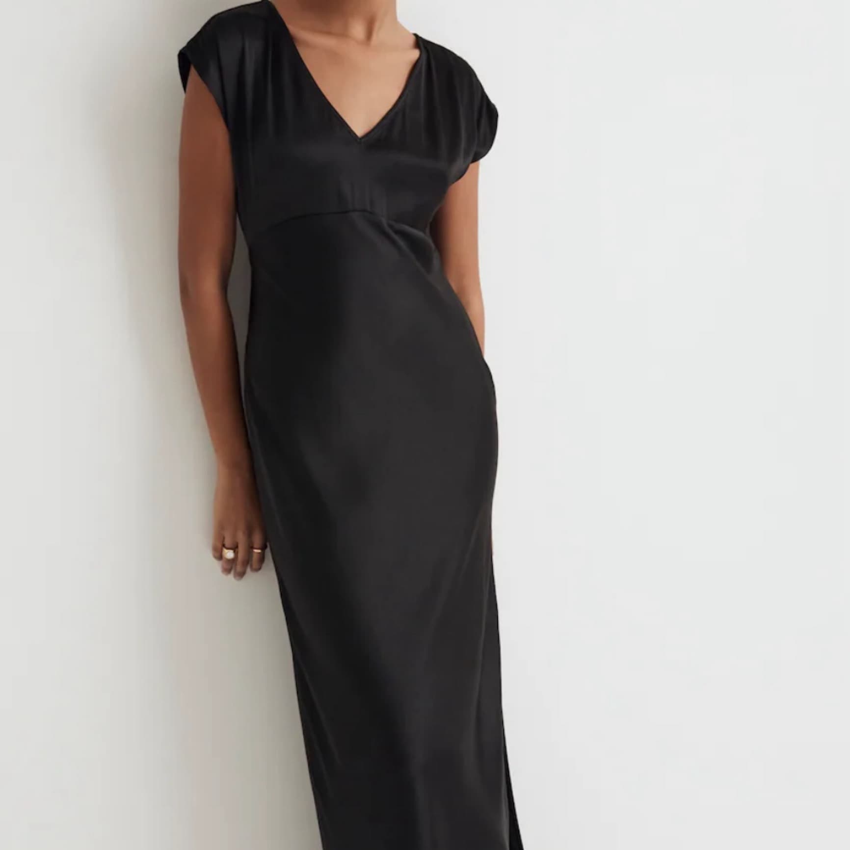 Black Silk Madewell Dress - Image 1