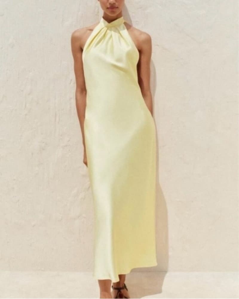 Halter Midi Dress - Image 1