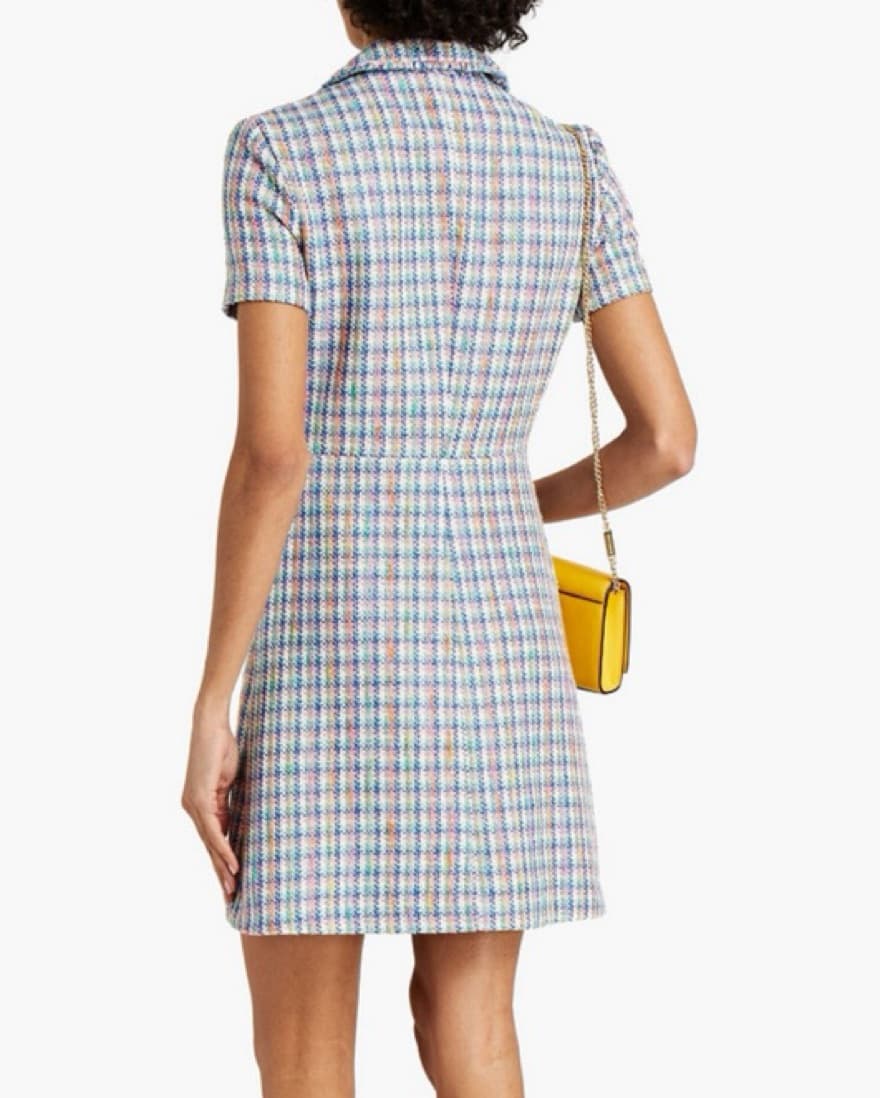 Blue Tweed Maje Dress Size 34 XS  - Image 2