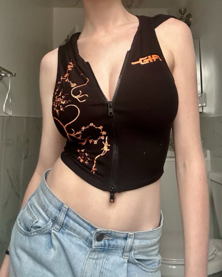 I Am Gia Cropped Zip-up Vest  - Image 6