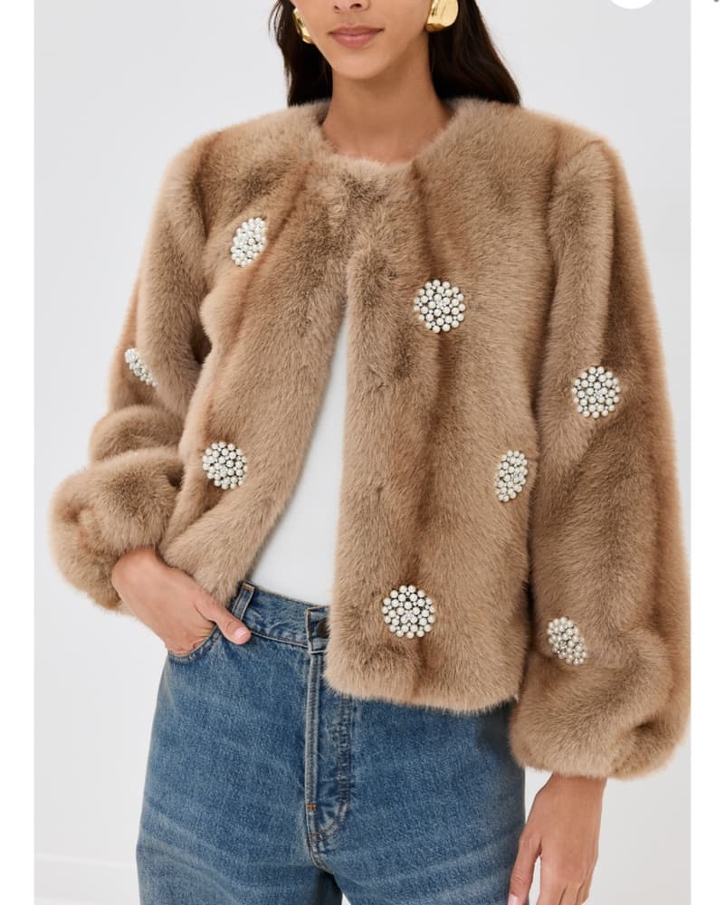 Cinq à Sept Faux Fur Benson Coat - Image 1
