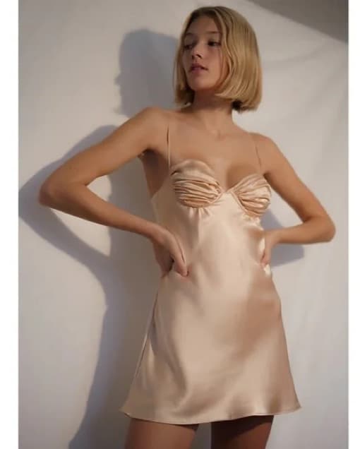 Two Bodies Gold Mini Dress - Image 4