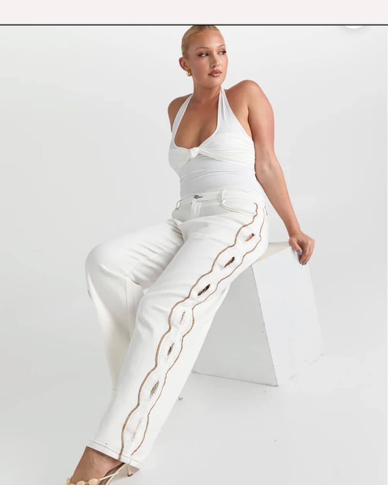 Sasha Therese Cairo Jeans White - Image 6