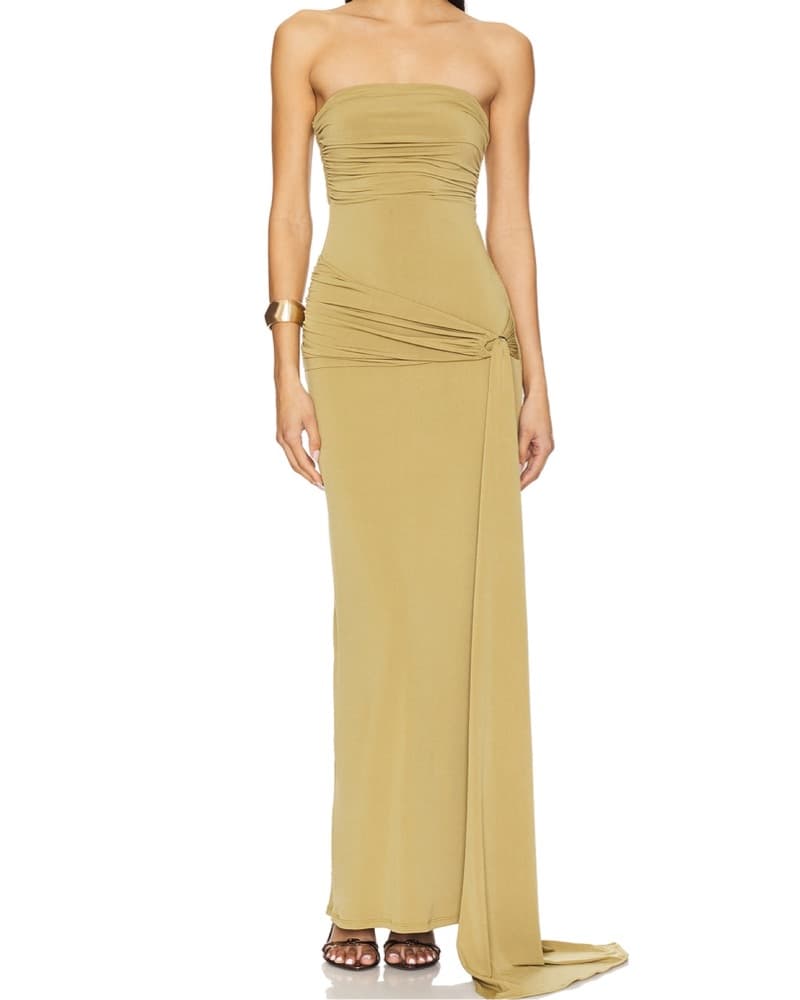 Elegant Strapless Maxi Dress - Image 1