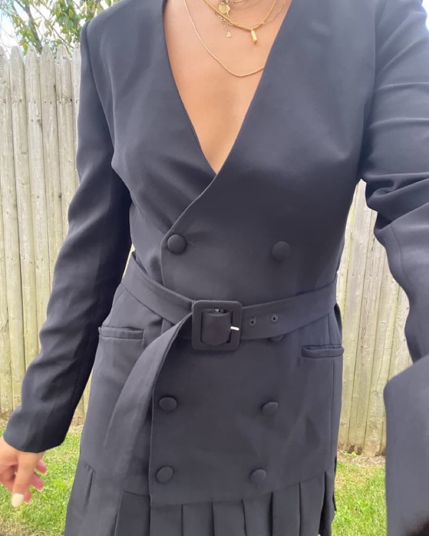 Amanda Upichard Black Suit Dress - Image 5