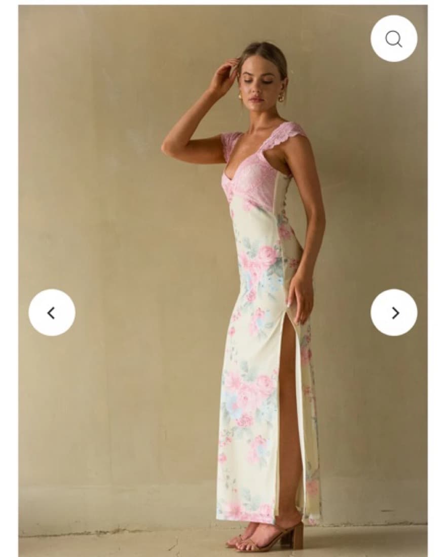 American Threads Lace Floral Maxi Dress - Image 3