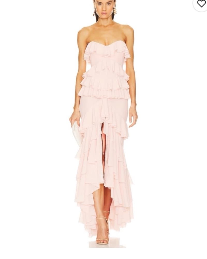 Michael Costello Strapless Pink Dress - Image 1
