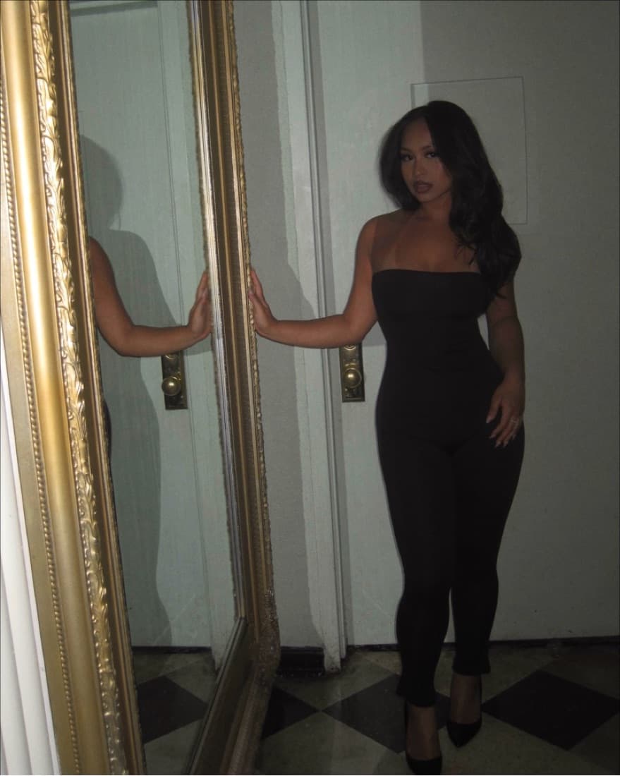 black strapless jumpsuit - meshki - Image 2