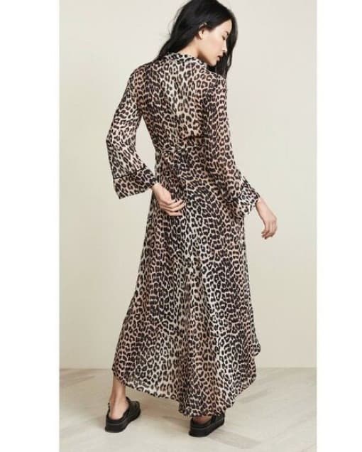 Ganni Leopard Print Midi Dress - Image 5