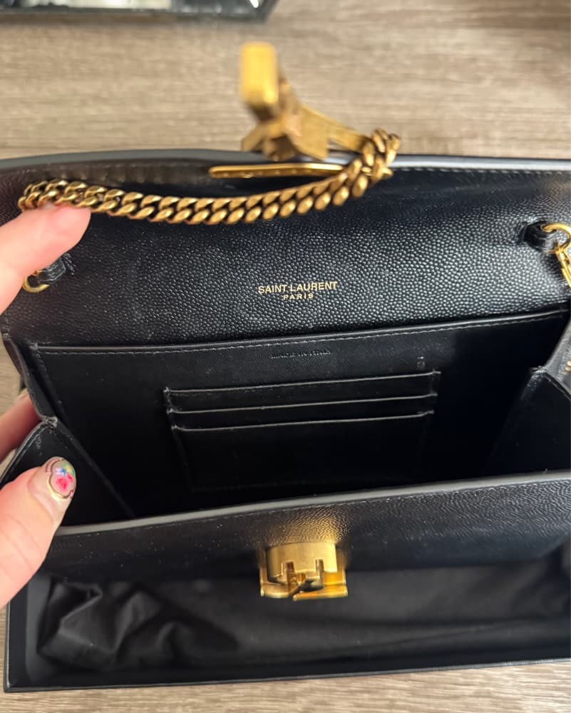 Saint Laurent Cassandra Chain Wallet - Image 6